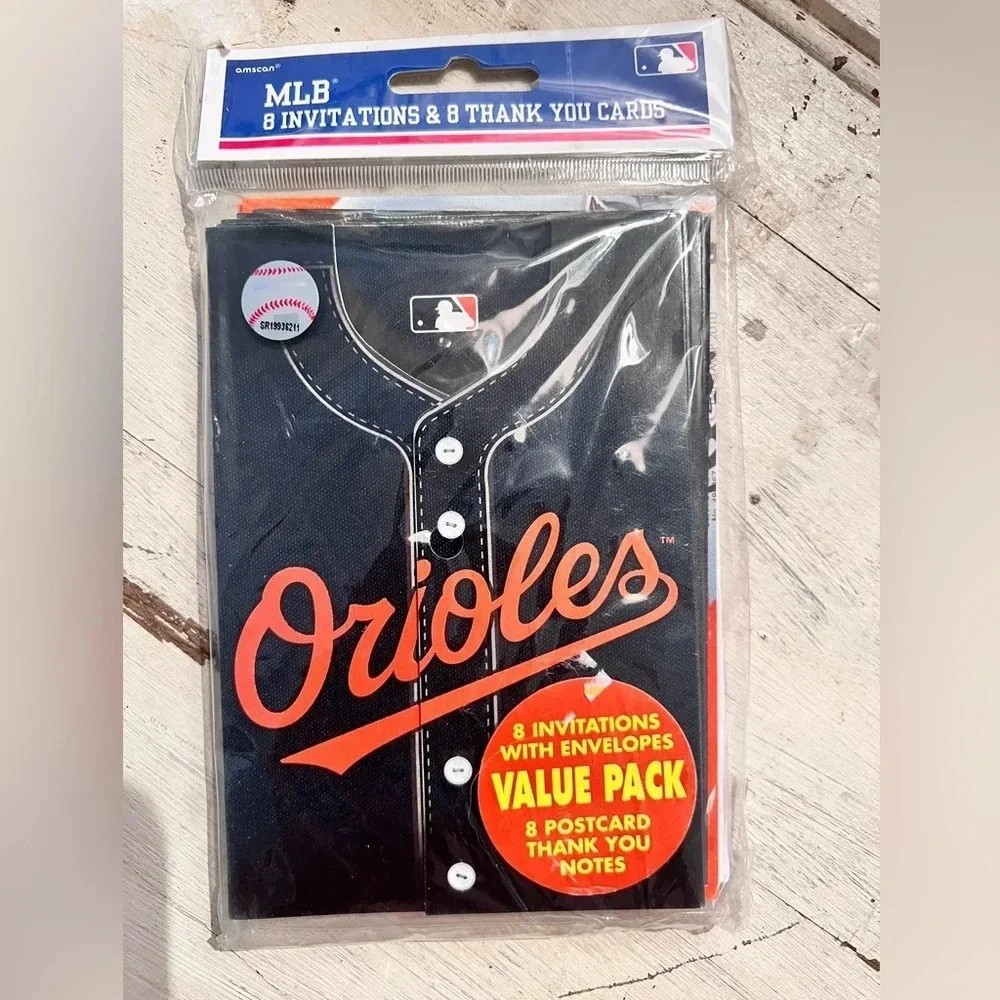 Orioles Baseball Themed Invitations
